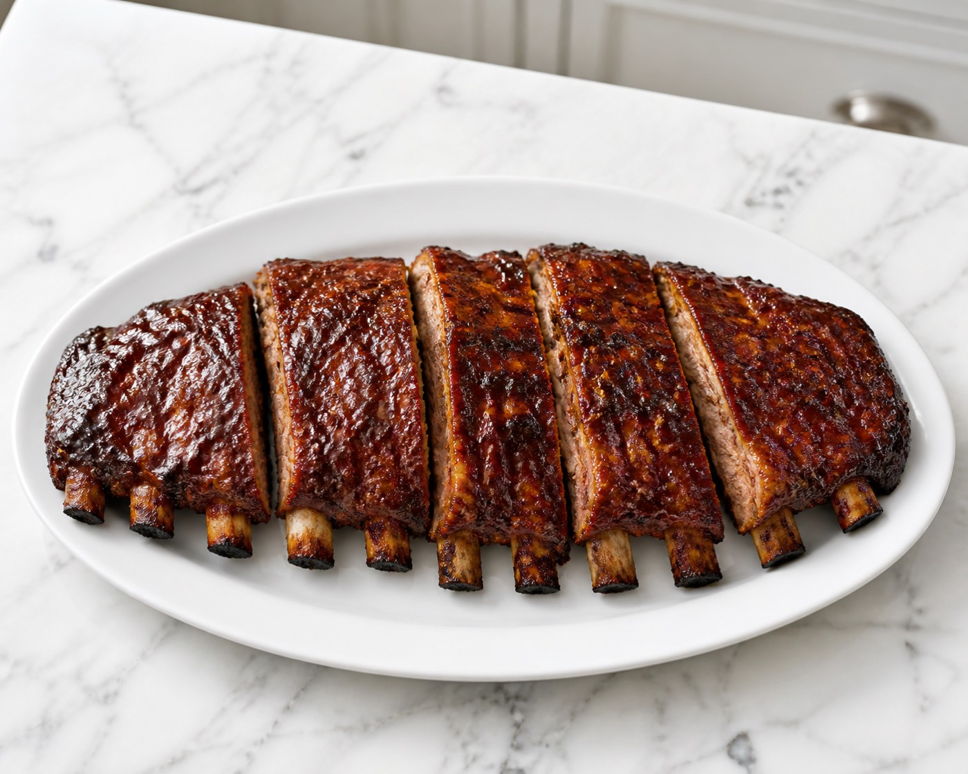 Bourbon & Bones, photographed on white marble in the A More Perfect Supper kitchen