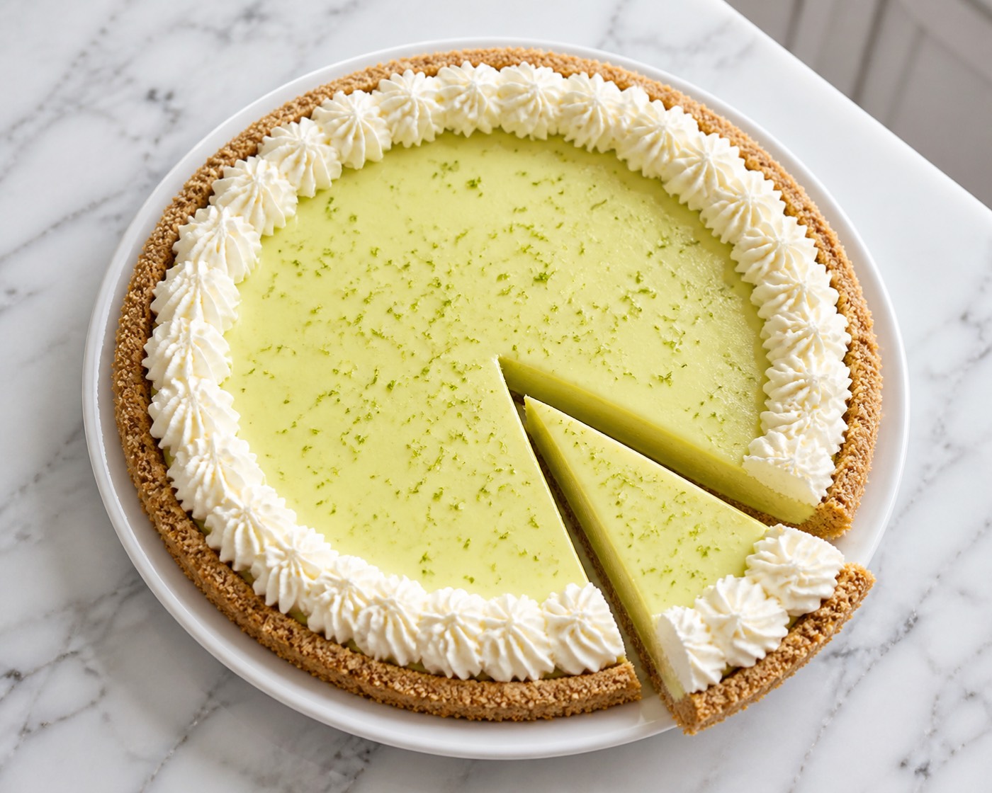 Key Lime State of Mind, photographed on white marble in the A More Perfect Supper kitchen