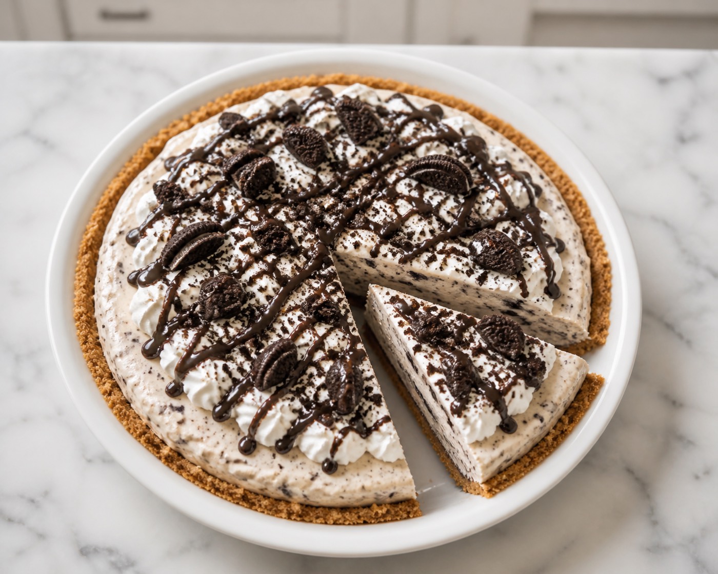 Oreo After Hours, photographed on white marble in the A More Perfect Supper kitchen