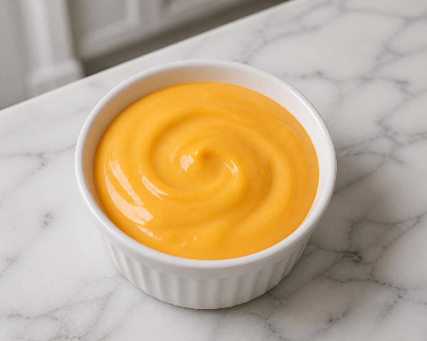 Velveeta Diplomacy, photographed on white marble in the A More Perfect Supper kitchen